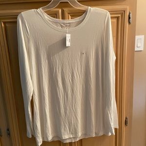 NWT Long sleeve white casual top